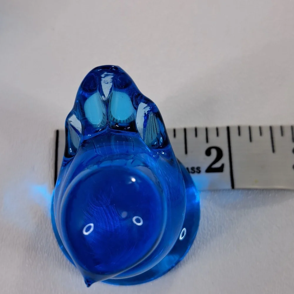 2 Leo Ward Glass Blue Bird of Happiness Signed Figurine USA - Picture 11 of 14